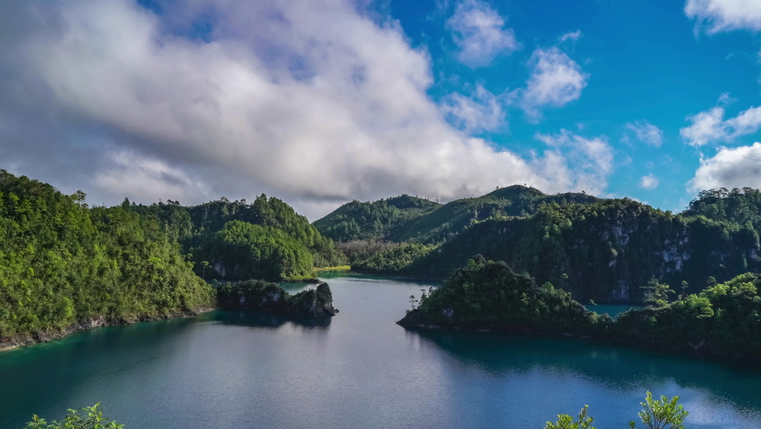 Lagunas Montebello in Chiapas, Mexico. Timelapse