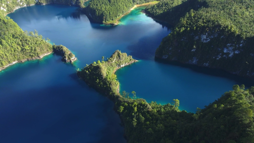 Lagunas Montebello in Chiapas, Mexico. Aerial View