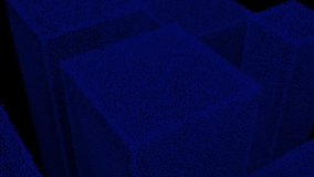 Abstract building silhouettes built from sand on a black background. Design. Rectangular shaped abstract pillars of tiny particles. - Powered by Shutterstock - Get 15% off with code: PIKWIZARD15