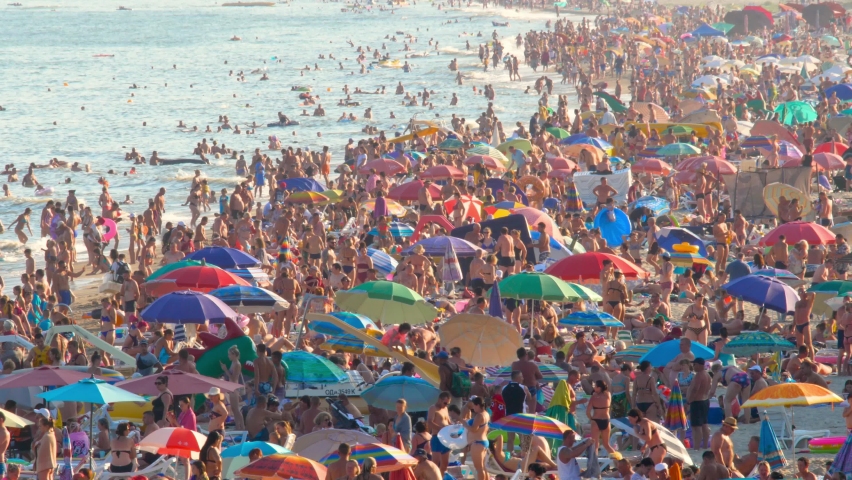 Crowded beach. Crowded beach