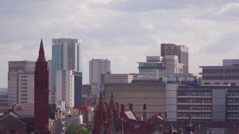 Shot of Birmingham City UK skyline