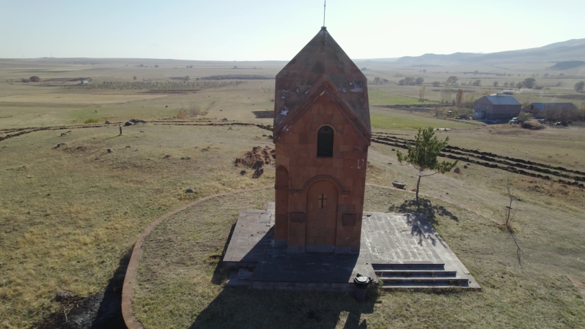 Ancient christian church in a abandoned valley