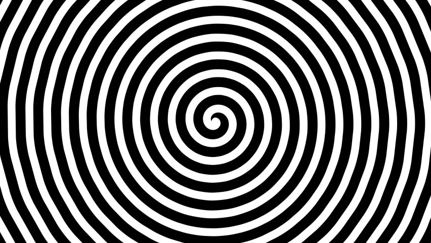 Endless spiral animation, hypnosis visualization concept. Black and white spiral spinning fast Royalty-Free Stock Footage #1086731771