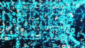 camera zoom on a chain made with binary numbers, abstract tech background, concept of blockchain, cryptocurrency, mining, big data (3d render) - Powered by Shutterstock - Get 15% off with code: PIKWIZARD15