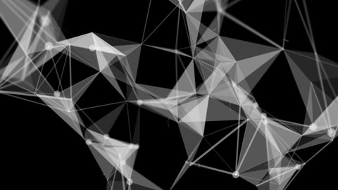 Beautiful Geometric Surface Clean easy polished background. Great CG element for explaining of the projects. Structural elements theme. Systems that are in moving. Black and white.