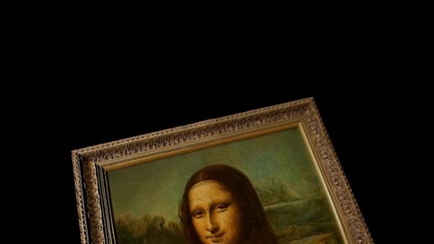 Mona Lisa is an abbreviated name of the famous work, the real name is "Portrait of Mrs. Lisa del Giocondo". The painting depicts a middle-aged woman in dark brocade clothes.