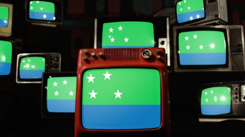 Flag of Los Lagos Region, Chile, and Vintage Televisions.