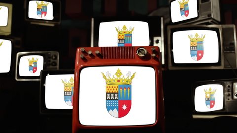 Flag of Ñuble Region, Chile, and Vintage Televisions.