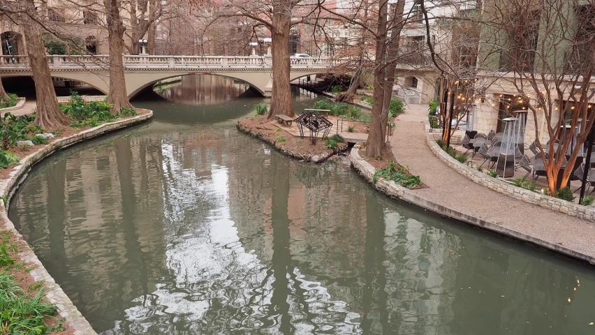 Overcast view of Riverwalk at Texas