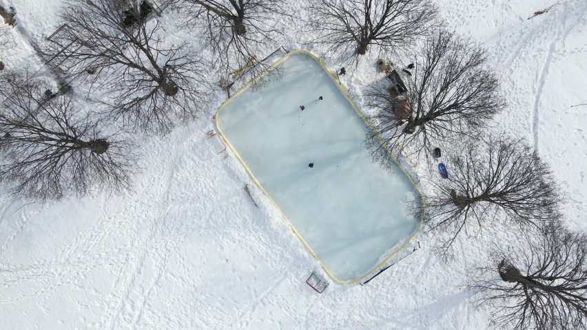 Temporary ice rink at Walker