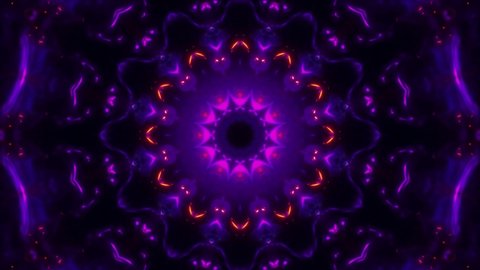 Abstract neon multicolored optical visualization movement equalizer flower light background.
