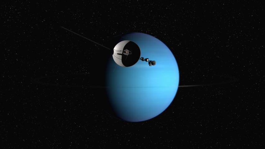Voyager Spacecraft approaching Uranus in 1986. 
4-decade NASA mission to explore the solar system and beyond. Accurately 3D-modeled from original schematic drawings and photographs.
