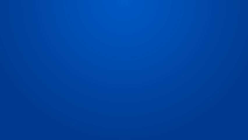 White line Hunting horn icon isolated on blue background. 4K Video motion graphic animation.