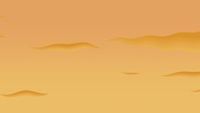 A cartoon animation of a sunset with moving clouds and orange sky - Powered by Shutterstock - Get 15% off with code: PIKWIZARD15