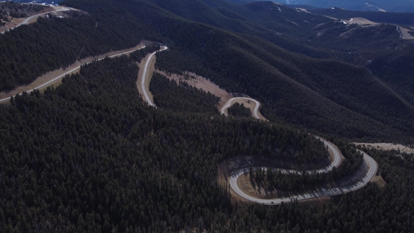 Scenic highway of Dead Indian Pass, Wyoming