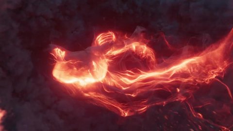 fire phoenix bird flying animation for intro