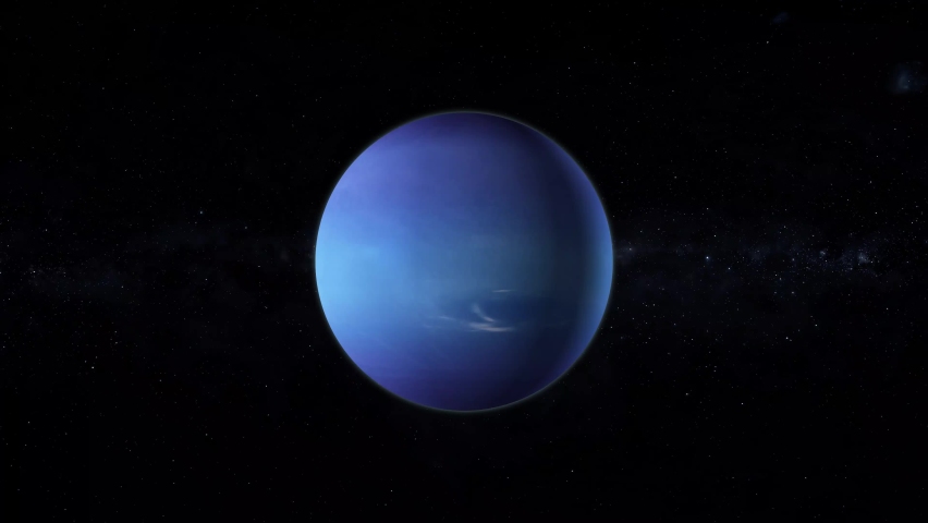 Planet of Neptune rotating background animation. Royalty-Free Stock Footage #1086871355