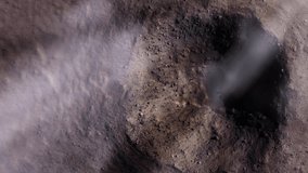 Young Impact Crater on the Surface of Mars, Satellite View. Elements of this Video Furnished by NASA.  