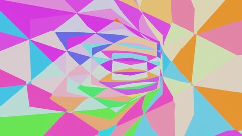 Motion graphic background. Space or tunnel neon color rainbow light