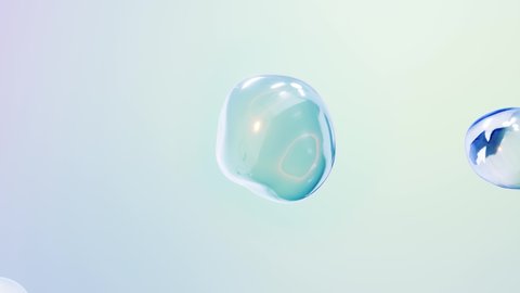 A wobbly bubble sphere background. 3D animation