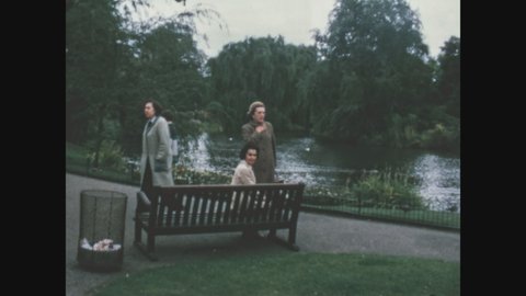 LONDON, UNITED KINGDOM MAY 1969: Hyde Park view in London in 60s