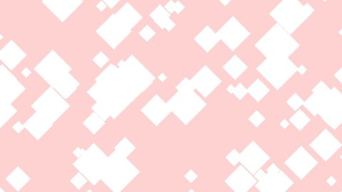 Simple diamond-shaped particle illustration pastel pink 2d render loop
