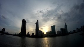 Ho Chi Minh city in SUNSET - Timelapse