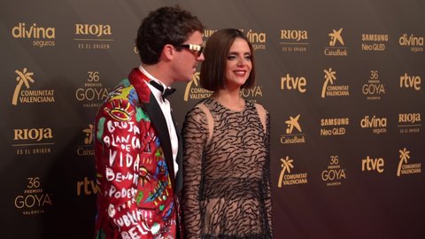 Macarena Gómez on the red carpet of the 36th Goya Awards, held in the city of Valencia, Spain. February 12, 2022.