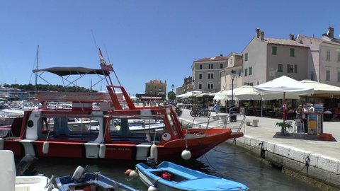 Rovinj, Croatia. - July 9, 2021. Harbor panorama.