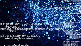 Animation of computer data processing over glowing blue light spots. global data processing and digital interface concept digitally generated video. - Powered by Shutterstock - Get 15% off with code: PIKWIZARD15