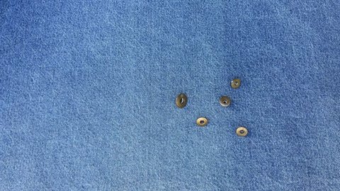 jeans metal buttons on denim
