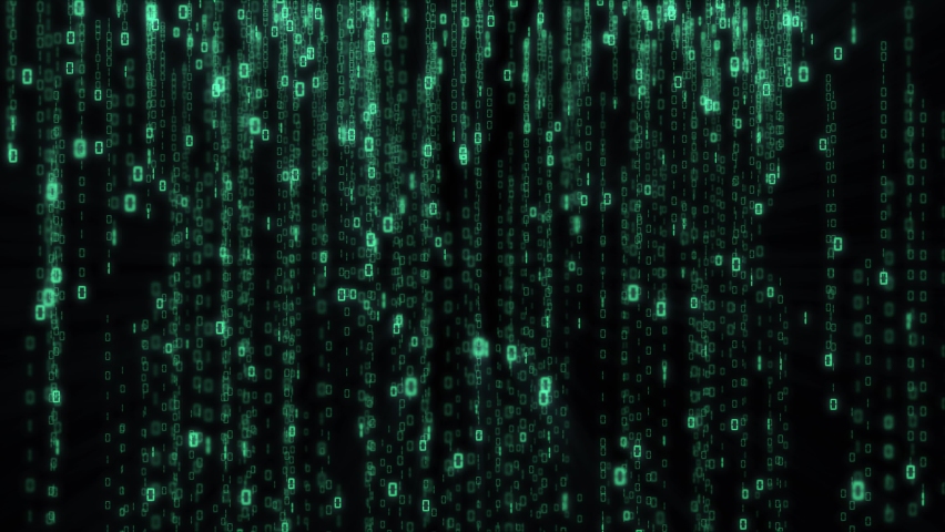 Binary Code Matrix Animation. Futuristic cyberspace. Digital Data seamless loop. 4K Royalty-Free Stock Footage #1087035491
