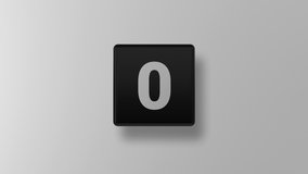 Countdown. Countdown 10 seconds.. Countdown on glossy black box. Red cube. White background. 3D. 3D Rendering - Powered by Shutterstock - Get 15% off with code: PIKWIZARD15