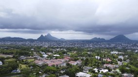 Drone video from Mauritius island, drone travel, beautiful views and tropics