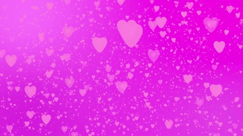 Valentine's day Pink Red Animation Hearts Greeting love hearts. Festive of bokeh, sparkles, hearts for Valentine's day, Valentines day, Wedding anniversary Seamless loop Background