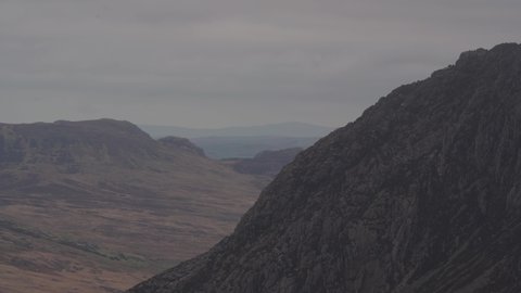 Mountain background view of Tryfan in North Wales Snowdonia
