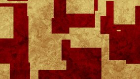 Red and brown geometric shapes abstract grunge motion background. Seamless looping. Video animation Ultra HD 4K 3840x2160