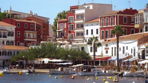 Es Castell, Menorca - Spain - August 27 2021: Port of Es Castell
