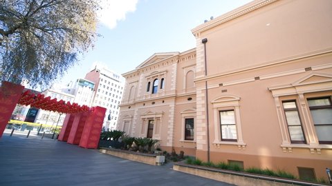 ADELAIDE, AUSTRALIA - SEPTEMBER 16, 2018: Exterior view of Adelaide Public Library
