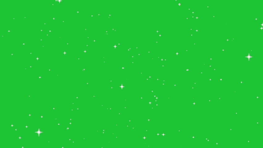 Glowing stars sparkle on green screen background. 4K Chroma key animation. | Shutterstock HD Video #1087123520