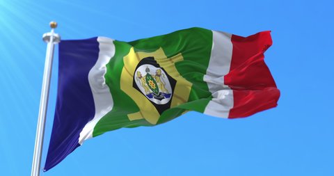 Johannesburg Province Flag, South Africa. Loop