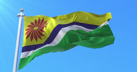 Mpumalanga Province Flag, South Africa. Loop