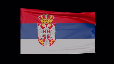 A beautiful view of Serbian flag video. Wonderful shiny flag. Sign of Serbian. Background,  Alpha Cannel, Looped, Flag HD resolution. Serbian flag Closeup Full HD vide.