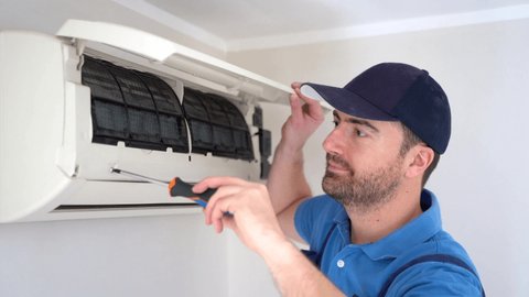 This video is about installation service maintenance of an air conditioner indoor unit