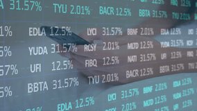 Animation of stock market over caucasian woman using smartphone. global business, technology and connections concept digitally generated video. - Powered by Shutterstock - Get 15% off with code: PIKWIZARD15