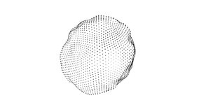 Abstract waving sphere made of turbulent black particles, complex fractal evolving network concept. 4k 3d looping animation background.
 - Powered by Shutterstock - Get 15% off with code: PIKWIZARD15