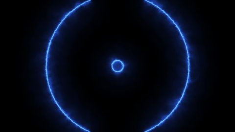 blue tesseract circle energy overlay effect loop