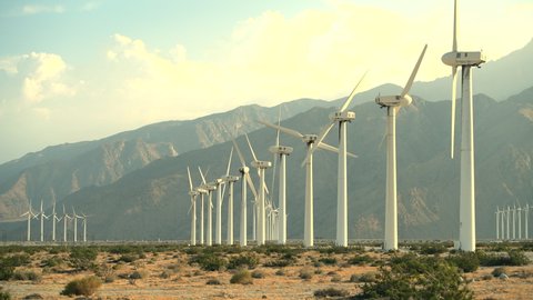 California Coachella Valley Wind Turbines Power Plant, United States of America.