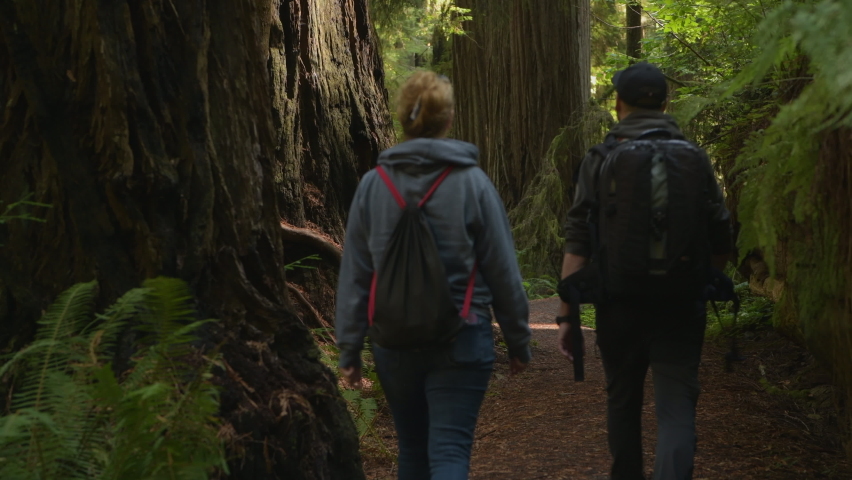 Two Caucasian Tourist in Their 40s Exploring California