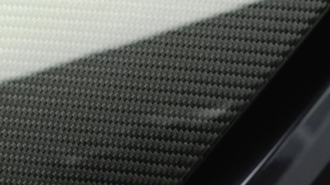 Carbon Fiber Rear Wing Of A 2-seater Expensive Supercar. - close up